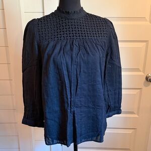 Gap Black eyelet Women's Top